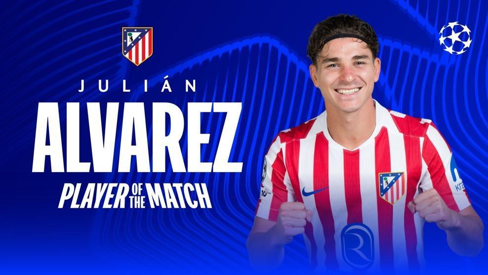 开云体育下载网页版-任意球破门，阿尔瓦雷斯当选巴萨vs马竞全场最佳球员